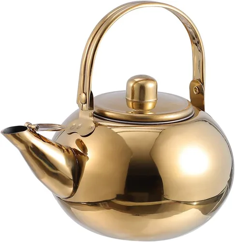 Miniatura 11 de Cabilock Olla de acero inoxidable Olla de agua caliente Tetera azul Infusor de té suelto Hervidor de agua Tetera Estufa Tetera Silbosa Tetera Plata