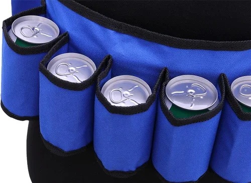 Miniatura 3 de Cinturón de cerveza 6 unidades de funda ajustable de lona botella cintura Pack