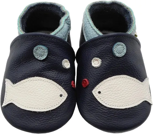 Miniatura 2 de YALION Mocasines para bebés y niñas, zapatos de cuero de suela suave, antideslizantes, zapatos de cuna para bebés precaminantes
