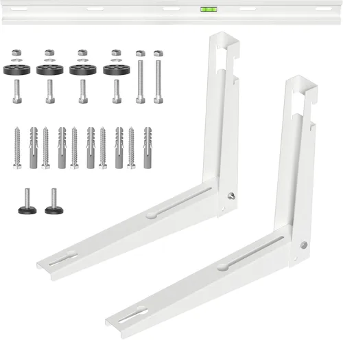 Miniatura 7 de Soporte de montaje en pared exterior para aire acondicionado mini split sin conductos, sistemas de bomba de calor, soporta hasta 330 libras