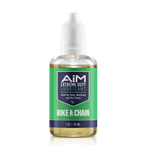 PlanetSafe Lubricants AiM - Lubricante para cadena de bicicleta, 1 onza, lubricante de cadena de bicicleta para bicicletas de carretera, montaña y