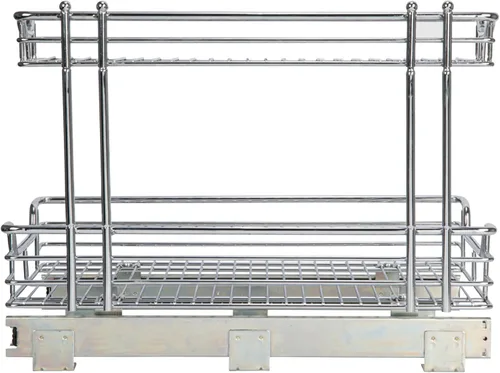 Miniatura 8 de Household Essentials Glidez - Organizador de almacenamiento multiusos de acero cromado extraíble y deslizante para uso debajo del fregadero o debajo