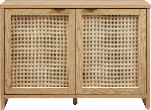 Miniatura 12 de Crosley Furniture Kenji - Armario para tocadiscos con almacenamiento de vinilo, soporte multimedia, organizador moderno para el hogar