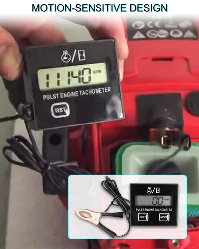 Miniatura 2 de Herramienta de tacómetro digital inductivo para motor pequeño RPM adecuada para motosierra, recortadora, generador, cortacésped, RV, ATV, bicicleta
