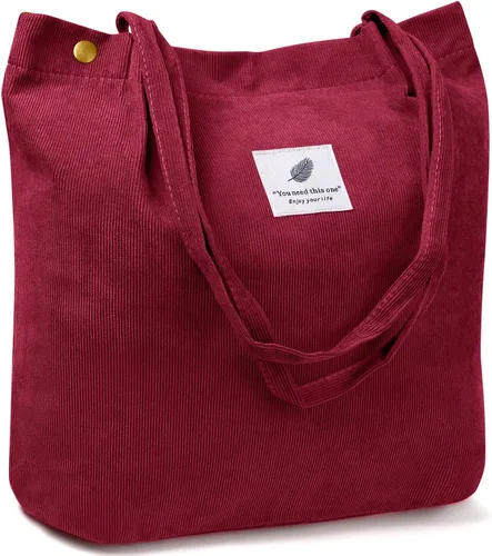 Miniatura 8 de Ndeno Bolsas de mano para mujer, bolsa de hombro de pana con bolsillo interior para trabajo, playa, almuerzo, viajes, compras, bolsos