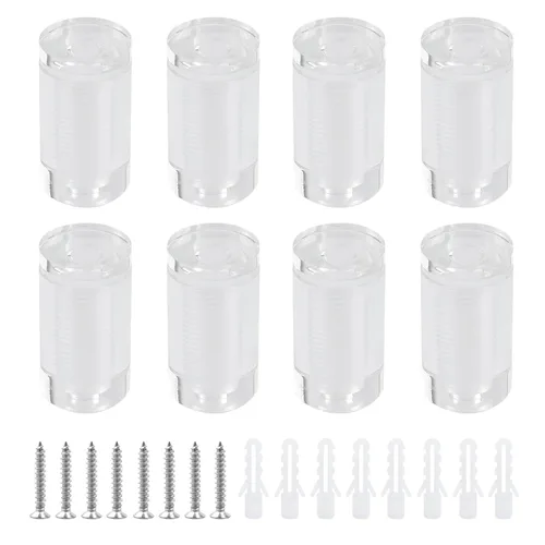Miniatura 9 de Antrader Paquete de 12 Soportes Separadores de Vidrio de Acero Inoxidable de 3/4" x 1-1/5", Separadores de Pared Clavos de Ferretería Publicitarios
