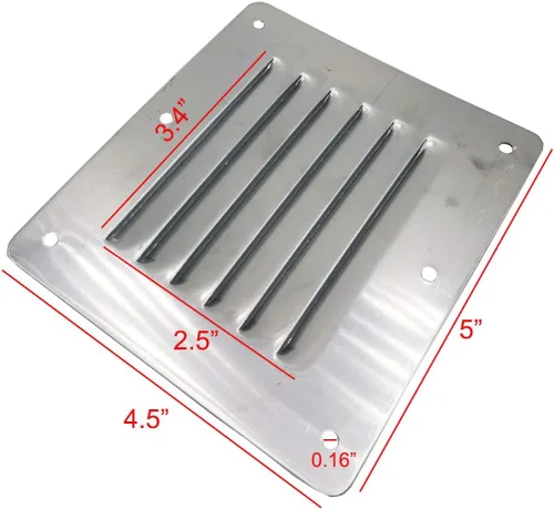 Miniatura 3 de Cubierta de rejilla de ventilación de cabina de barco, rejilla de ventilación de 4-1/2 x 5 pulgadas, cubierta de panel de ventilación de aire