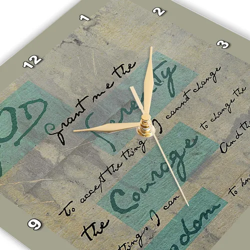 Miniatura 3 de 3dRose dpp_50568_1 Serenity Prayer - Reloj de pared espiritual inspirador, 10 x 10 pulgadas