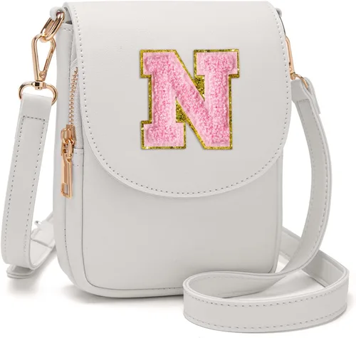 Miniatura 129 de Viverte Bolso Cruzado para Niñas Adolescentes Pequeñas, Bolso Inicial para Celular, Pequeña Cartera para Niños Pequeños, Bolso de Cuero con Tres