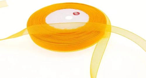 Miniatura 19 de Dxeud Cinta de organza transparente (roja, 1/2" x 50 yardas)