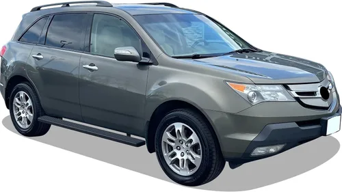 Miniatura 6 de APS Estribos (barras de escalón lateral) compatibles con Acura MDX 2007-2010 (acero inoxidable con recubrimiento en polvo negro de 5 pulgadas)