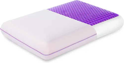 EGOHOME Almohada de espuma viscoelástica de gel refrescante, funda de enfriamiento reversible, soporte para el cuello para dormir de lado, espalda y