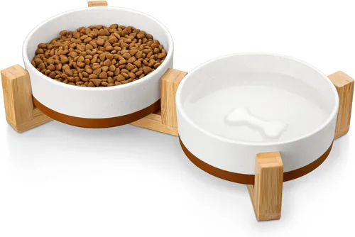 Miniatura 10 de MALACASA Cuencos para Perros, Cuencos de Cerámica para Comida y Agua para Perros de Tamaño Pequeño, Tazón para Mascotas de 1.5 Tazas de Capacidad