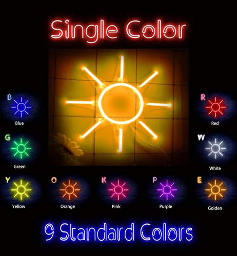 Miniatura 2 de AdvPro Muestra brillante del neón del silicón LED de la flexión de la decoración del sitio del sol - azul - st16s33-fnu0012-b