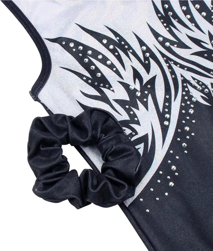 Miniatura 62 de MODAFANS Leotardos de gimnasia para niñas brillantes para bailar ballet, pantalones cortos con espalda cruzada