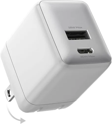 Miniatura 11 de Cargador de Carga Rápida wegear USB C, Cargador Nano GaN de 30 W de Doble Puerto con Enchufe Plegable para iPhone Serie 16/15, iPad, Galaxy S24 Negro