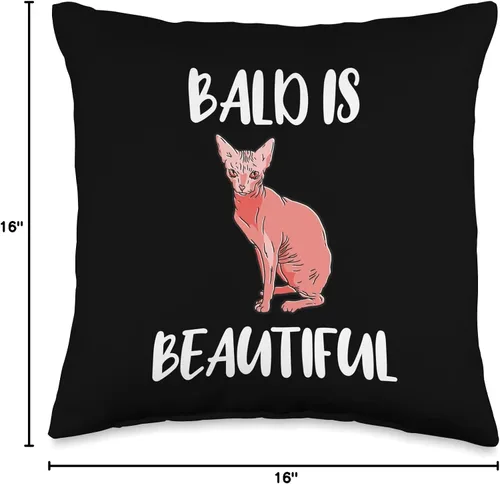 Miniatura 4 de Funny Sphynx Cat Ideas Sphynx Cat Lover Idea Cald Beautiful Sphynx Owner - Almohada para amantes de los gatos, 16 x 16 pulgadas, multicolor