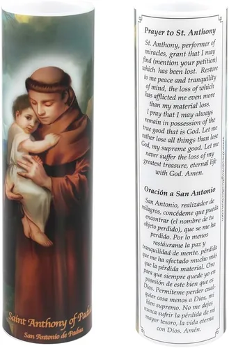 Miniatura 3 de St Anthony, vela de oración devocional sin llama LED, THE SAINTS COLLECTION