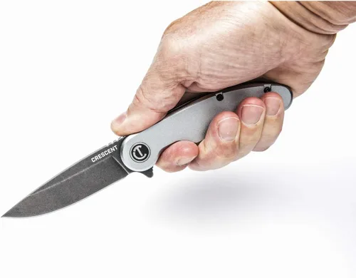 Miniatura 3 de Crescent Cuchillo de bolsillo de 3-1/4 pulgadas con hoja de punta caída y mango de aluminio - CPK325A