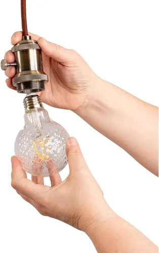 Miniatura 8 de Westinghouse 5268020 - foco LED regulable de 5,5 W (equivalente a 40 W), vidrio cortado G25, filamento transparente, 6 unidades, base mediana