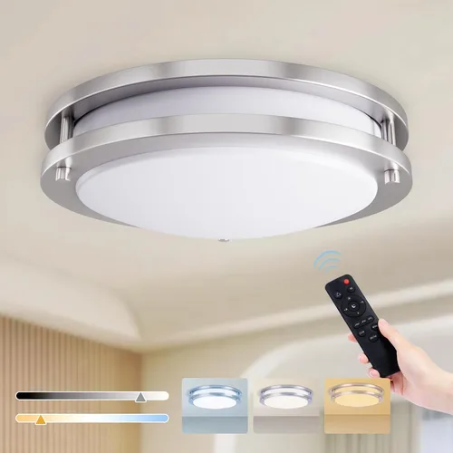 Miniatura 9 de Kalium - Lámpara de techo LED con control remoto de 10 pulgadas, lámpara de techo empotrada, 18W 3000K-6000K temperatura de color ajustable