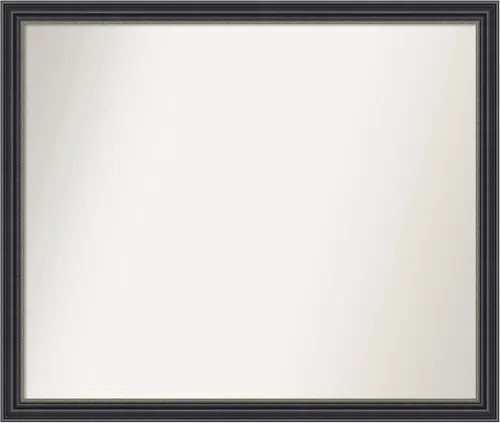 Miniatura 299 de Amanti Art Espejo de baño negro para sobre fregadero, 22 x 22 pulgadas, espejo de tocador cuadrado estrecho negro Avon, marco de madera casual