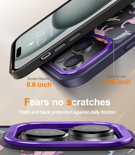 Miniatura 172 de Goodon para iPhone 15 Pro Max con protector de pantalla de privacidad, compatible con Magsafe, funda translúcida mate a prueba de golpes - Linda