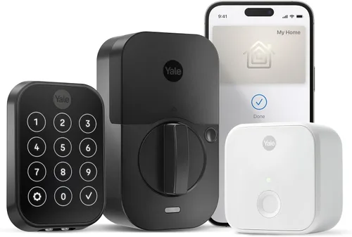 Miniatura 11 de Yale Assure Lock 2 Plus Apple Home Keys (Tap to Open) Cerrojo, Cerradura de Puerta de Entrada Inteligente Sin Llave de Gamuza Negra con Teclado Ante