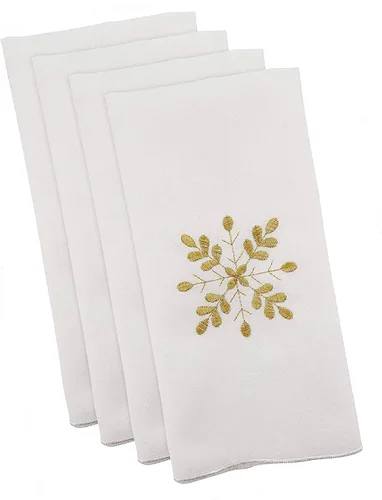 Miniatura 5 de Camino de mesa de copo de nieve de invierno marfil, 16 x 72 pulgadas, rectangular (1 pieza)