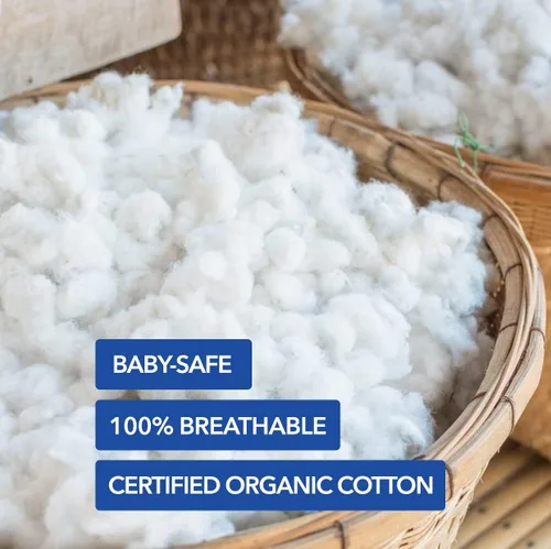 Miniatura 4 de ORGANICDREAM Colchón para cuna + cama infantil – 100% transpirable probado para reducir el riesgo de asfixia, hipoalergénico, certificado GREENGUARD