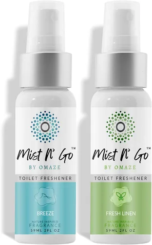Miniatura 49 de Mist N' Go by Omaze - Aerosol de Baño de Viaje para Inodoro Eliminador de Olores - Aerosol de Inodoro de Viaje para Ambientador de Aire de Baño