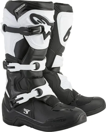 Miniatura 6 de Alpinestars Tech 3 - Botas de motocross para adulto, Negro/Blanco