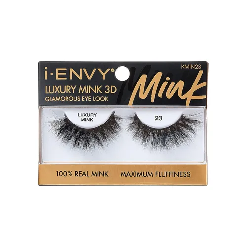 Miniatura 10 de i-ENVY - Pestañas postizas de lujo de la colección de visón, pestañas 100% de visón real, aspecto glamuroso, máxima esponjosidad, ángulo
