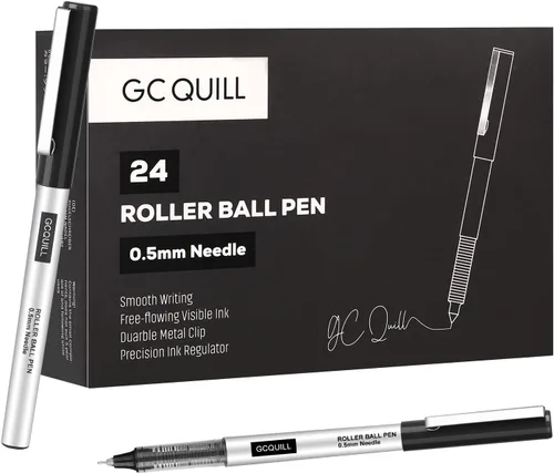 Miniatura 9 de Paquete de 24 bolígrafos de punta fina, tinta líquida negra de 0.020 in para diario de viñetas, suministros de oficina para escribir, tomar notas