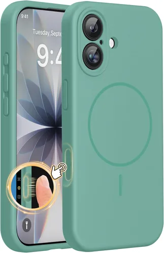 Miniatura 236 de Miracase Funda diseñada para iPhone 13, con protector de pantalla de vidrio templado, forro de microfibra suave antiarañazos, funda de goma