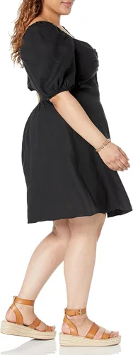Miniatura 7 de The Drop Minivestido de lino Nala Twist Front para mujer