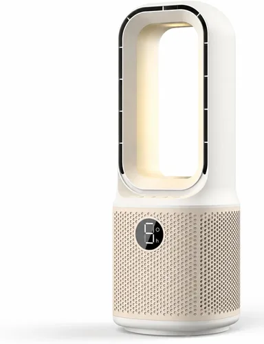 Miniatura 8 de Misby Ventiladores de escritorio pequeños y silenciosos, ventilador de mesa sin aspas de 13 pulgadas, 5 velocidades para un potente flujo de aire
