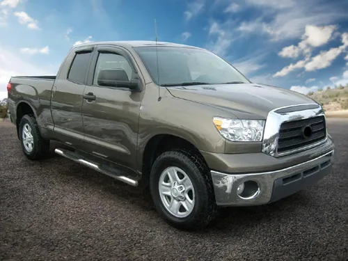 Miniatura 7 de IKON MOTORSPORTS - Visera de ventana compatible con Toyota Tundra de doble cabina 2007-2021, estilo delgado, acrílico, tintado, humo, lluvia
