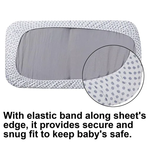 Miniatura 5 de Onacosht Sábanas de moisés para bebé, niño y niña, sábana bajera elástica transpirable universal para moisés, cuna de reloj de arena, almohadilla