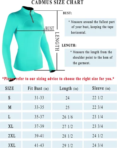 Miniatura 5 de CADMUS Women's Compression Long Sleeve Shirts for Hiking Running Dry Fit Tights