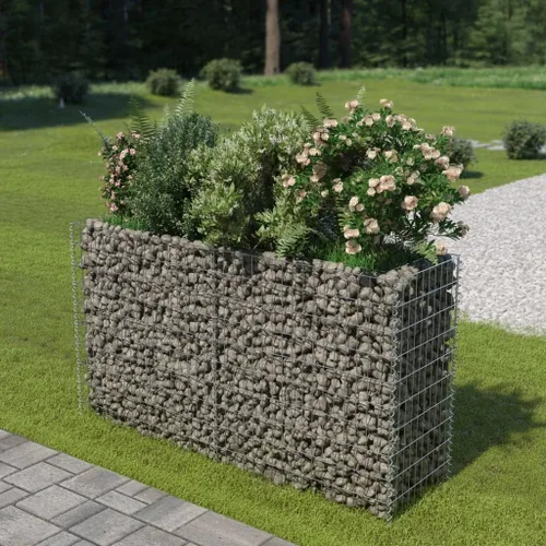 Miniatura 10 de Gabion cama elevada, cestas de gaviones, camas de jardín galvanizadas, gaviones, pared de gaviones, alta capacidad de carga, acero galvanizado 35.4