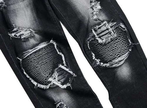 Miniatura 3 de QIMYUM Pantalones de mezclilla de corte ajustado para hombre