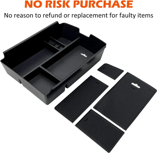 Miniatura 7 de para VW Atlas y Cross Sport Accesorios Organizador de consola central 2018 2019 2020 2021 2022 2023 Inserto ABS Caja de reposabrazos Almacenamiento