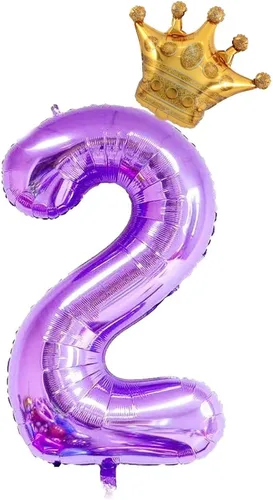 Miniatura 5 de Juego de globos de corona número 1 de 40 pulgadas, globos decorativos de primer cumpleaños y aniversario de boda, decoraciones de primer cumpleaños.