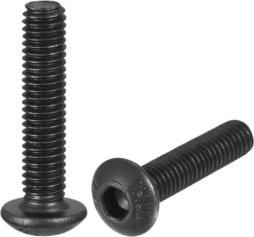 Miniatura 14 de uxcell Tornillos de cabeza de botón hexagonal M3x6mm Tornillos de acero de aleación 100pcs