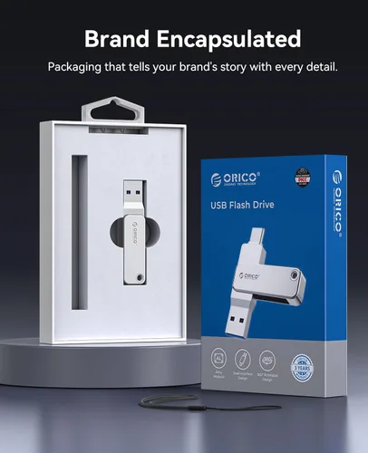 Miniatura 7 de ORICO Unidad flash USB dual de 64 GB USB-C y USB-A Mini velocidad de lectura de hasta 150 MB/s para iPhone 15/16/17, Android, tabletas, portátiles