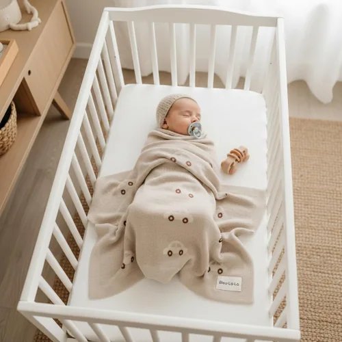 Miniatura 2 de Manta para recibir bebés Bleu La La para niños, 100% algodón suave como la mantequilla, acogedora, manta envolvente para cochecito, regalo para baby