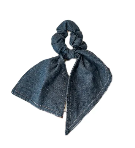 Denim Hair Scrunchies Tie Hair Ring Loop Rope Ponytail Holder Girls Hairband JW011 (L)