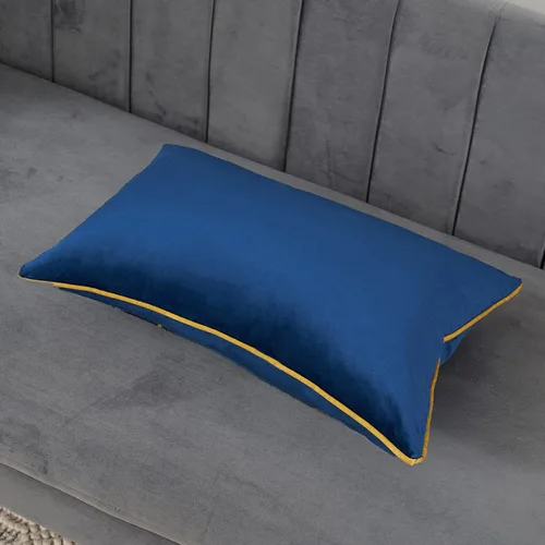Miniatura 2 de Avigers - Funda de cojín decorativa de lujo, 12 x 20 pulgadas, diseño sólido, color azul marino, para sala de estar, dormitorio, sofá, automóvil, 30