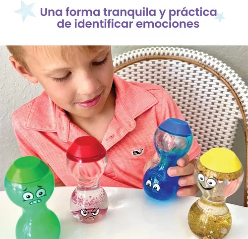 Miniatura 5 de hand2mind Botellas sensoriales de expresa tus sentimientos: emociones primarias, juguetes sensoriales para niños pequeños, juguetes silenciosos
